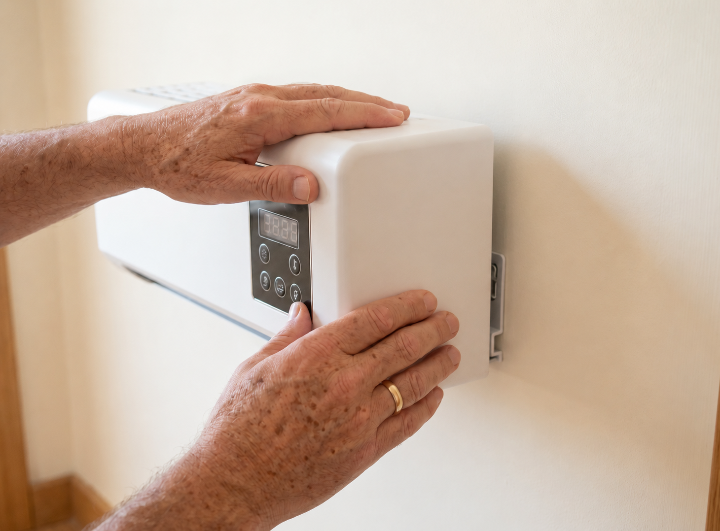 EpiCooler fixé au mur avec le support inclus